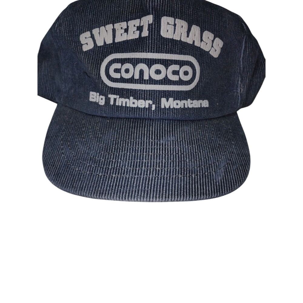 V50-Vintage Late '80s Early '90s Conoco Gas Station Made In USA Snapback
